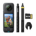 Insta360X4-8K防水360度アクションカメラ、ウェアラブルカメラ、4K広角ビデオカメラ、見えない自撮り棒効果、着脱式レンズガード、135分の連続撮影可能なバッテリー、AI編集、手ブレ補正、…