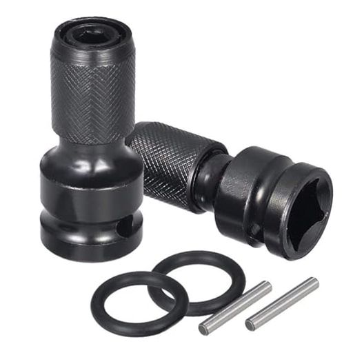 Cluolingソケットアダプターインパクトドライバーアダプター1/2’’四角-1/4’’六角軸ソケットアダプター..