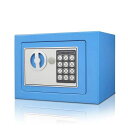 金庫家庭用小型電子金庫業務用A4ファイル対応テンキー式電子金庫盗難防止デジタルキーボード緊急キーでロック解除(BLUE6L)