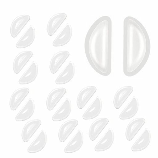 [TongTang]眼鏡メガネ鼻パッドノーズパッドシールずれ落ち防止柔らかいシリコン製【12セット高粘性テープ】クリア