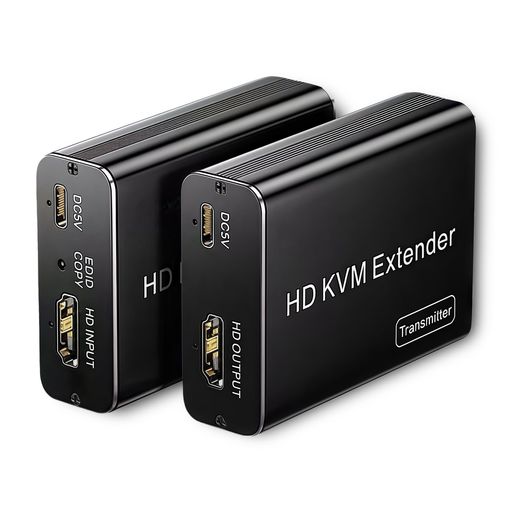 HDMIKVMエクステンダー60MまでRJ45LAN変換延長1080PコンバーターKVMExtenderHDMIUSB出力CAT6CAT7遠距離..