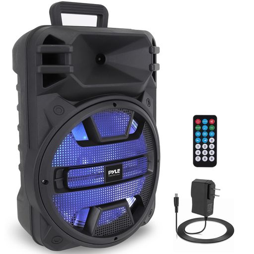 パイル12”ポータブルBluetoothスピーカーシステム-800ワット-最新のDJLEDライト、USB/FM/BT/AUX/リモコン/マイク入力&内蔵充電式バッテリー付きカラオケスピーカーPPHP1243B(12インチ・2.27kg) パイル12”ポータブルBluetoothスピーカーシステム-800ワット-最新のDJLEDライト、USB/FM/BT/AUX/リモコン/マイク入力&内蔵充電式バッテリー付きカラオケスピーカーPPHP1243B(12インチ・2.27kg)