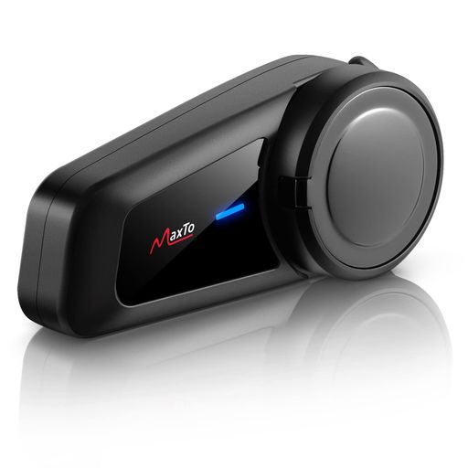 MaxtoバイクインカムヘルメットbluetoothヘッドフォンM2全てのブランドとペアリング可能自動応答連続稼働12時間6人同時通話防水音楽/通話/FMラジオ