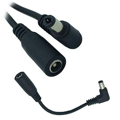 ROSEBE【2本セット】DC 電源 アダプタ 変換 プラグ 5.5 MM * 2.1 MMメス→ 5.5 MM X 2.5MMオス アダプタージャック (10CM)ノートパソコン DC電源 アダプタ 変換プラグ