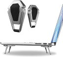 SUNTAIHOノートパソコンスタンド-冷却貼り付け型強い粘着力pcスタンド軽量持ち運び便利放熱対策滑り止め軽量2個入り【銀色-1セット】