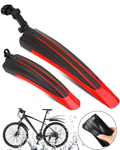 自転車用泥除け クロスバイク フェンダー 前後 泥よけ リアフェンダー セット付属品を含む 汎用泥除け 簡単取り付き 角度調整可能 ロードバイク/マウンテンバイク/クロスバイク用 PP材質…
