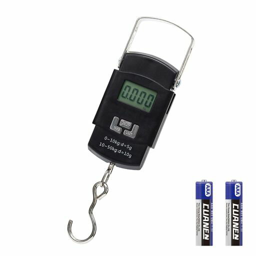 JIMIGUGUデジタル吊り下げ秤デジタルスケール最大測定重量50kg電子はかり釣り荷物携帯式デジタル旅行は..