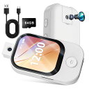 MP3プレーヤー【90°回転式カメラ付き&Bluetooth5.3バージョン】音楽プレーヤーデジタルオーディオプレーヤー2.1インチタッチスクリーンスピーカー内蔵式64GBメモリーカード付きTypeC充電式操…
