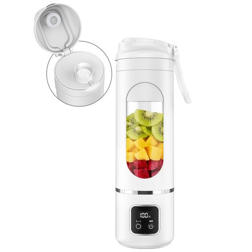 ミキサー【新登場LEDディスプレイ】ジューサー氷も砕ける30000回転究極の時短ミキサースムージー野菜果物ジュース離乳食用栄養補充スムージーコップ500ML小型USB充電式4000mAhバッテリー5重…