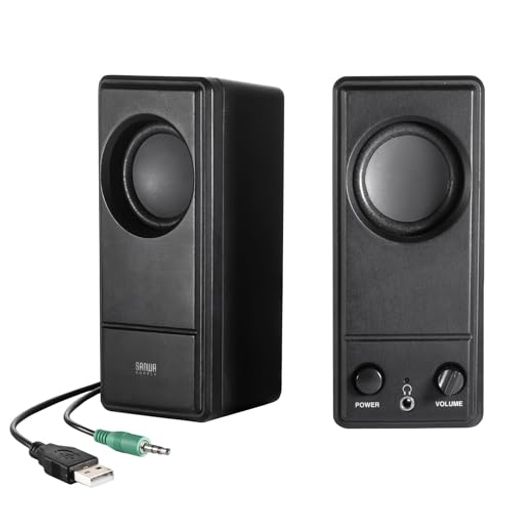 サンワサプライUSB電源PCスピーカーMM-SPL18UBK