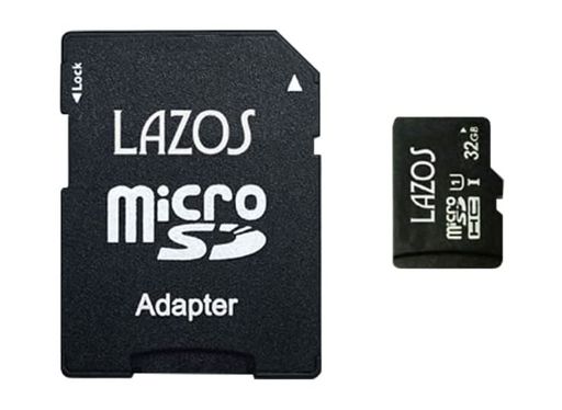 LAZOS マイクロSD 32GB MicroSD マイクロSDHC 記録 デジカメに ビデオに スマホに ドラレコ メモリカード ラソス Lazos MicroSDHCカード 32GB class10 L-B32MSD10-U1