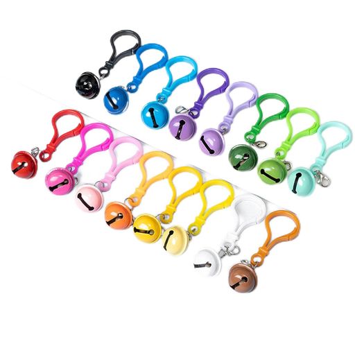 [Dorasu]キーホルダーかわいい鈴すず鈴ホルダーキーホルダーカラー鈴自転車キーホルダー車鍵バッグ装飾用ベルカラフルリュックサックアクセサリーペンダント16個セット