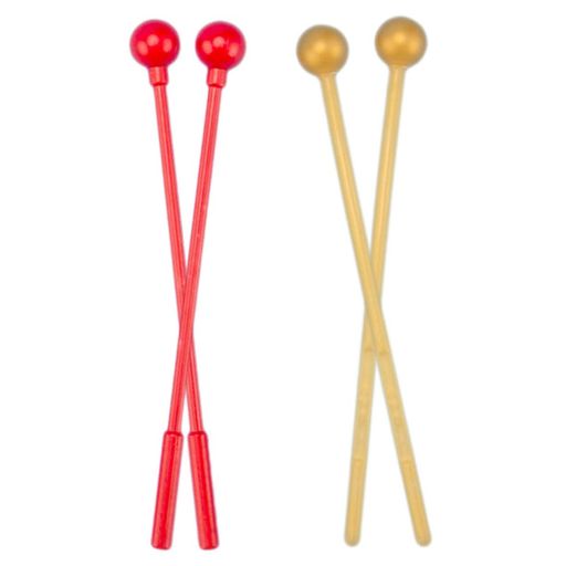 Abaodam 2ペア 小さな鉄琴ストライカー マリンバのバチ パーカッションドラムマレット 音楽打楽器マレット バット bat プラスチックベルマレット パーカッションマレット 小槌