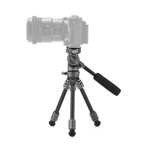 Rakuten - TILTAテーブルトップビデオフルード雲台1段カーボンファイバー三脚脚(3KG)スペースグレイTT-VT03-FB-SG