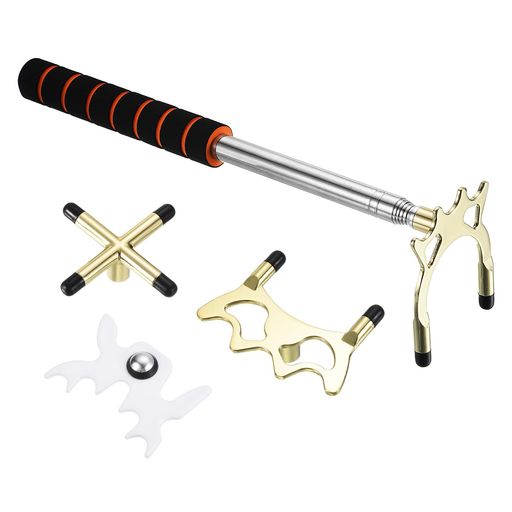 カラー:金色/ホワイト;素材:ステンレス鋼、亜鉛合金、EVA、プラスチック;伸縮式セクション:6セクション;伸縮可能な長さ:36-142cm/14.2-56インチ;金属ブリッジヘッド:サイズ:7x9cm/2.7x3.6インチ/9x7cm/3...