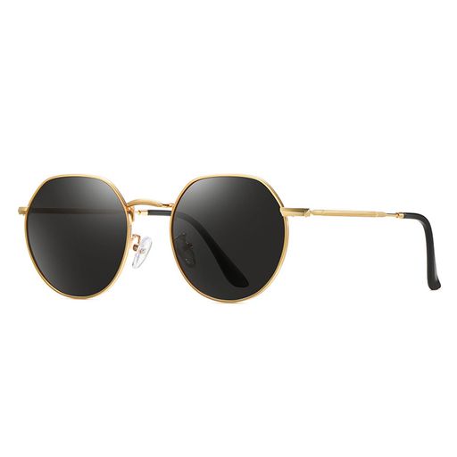 FEISEDY 偏光 サングラス メンズ TACレンズ UV400 紫外線カット 丸型 金属フレーム クラシック B1151
