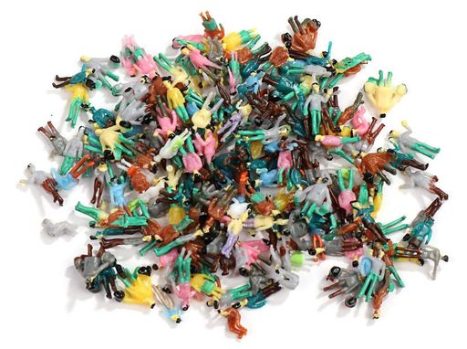 ジオラマNゲージ人形1/200スケール大量200体セット人間人型鉄道模型塗装済ディスプレイ