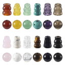 BeadthovenTホールボサセット親玉念珠数珠用パーツ12組入り12色天然石&合成石ビーズパワーストーンジェムストーン3つ穴アクセサリーパーツ手芸材料ジュエリー製作用ハンドメイドパーツDIY…