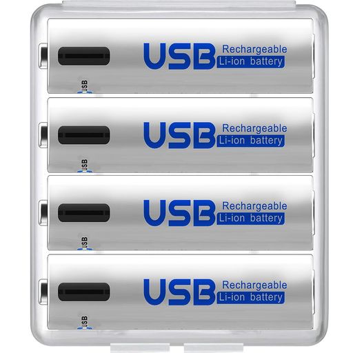 ⚡⚡長時間使用:UNNIKの単3形充電池は大容量で、他の単3形リチウム電池よりも少なくとも25%多くの持続時間を持ちます。1000回以上の充放電サイクルを経ても耐久性があり、使用頻度と交換コストを大幅に削減します。 ⚡⚡便利な高速充電:UNNIKの単3形電池は、4口のType-Cから直接充電でき、LED充電表示灯が付いており、4-in-1 USB Type C充電ケーブルを使用して1.5時間で急速充電が完了し、利便性と適用範囲が大幅に向上します。 ⚡⚡幅広い適用シーン:UNNIKの単3形充電池は1.5Vの出力電圧を持ち、テレビリモコン、ワイヤレスマウス、目覚まし時計などの一般的な電子製品に適しており、1年間高い電力を維持するため、屋外や予備使用のシーンに非常に適しています。 ⚡⚡環境に優しい節約:UNNIKの単3リチウム電池を使用することで、各電池は約1000回利用可能で、従来のアルカリ電池と比較してコストを大幅に削減し、廃棄電池による環境汚染を回避します。