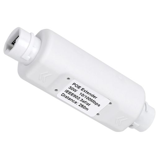 REVODATAPoEエクステンダーIP67防水、最大15W出力Poeリピータ屋外距離最大250m、IEEE802.3af/at準拠、P..