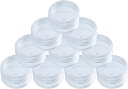 DFsucces小分け丸ケース15ml10個セットプラスチッククリームアクセサリーケースビーズネイル収納ボックス小物用収納ボ化粧品詰め替え容器透明便利グッズ出張...