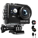 GOOKAMGo2アクションカメラ4K30fps20MP解像度170°広角レンズ40M防水WiFi搭載HDMI出力2.4Gリモコン付き防水バッグ付き2x1050mAhバッテリー付きウェアラブルカメラアクセサリー豊富
