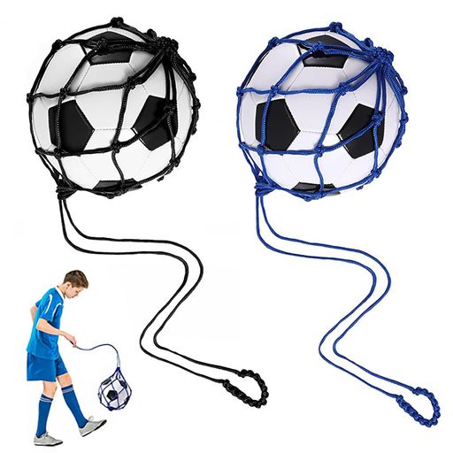 KDSSYFT網袋バスケットボールバッグ2個セットサッカーボールバッグバレーボール用ポーチ型通気性肩掛け多機能収納リフティング練習用学校部活試合練習用(なしブル...