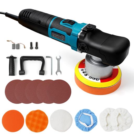 ポリッシャーダブルアクションコード式125mm5段変速2500〜4500rpm900W電動ポリッシャーカーポリッシャ..