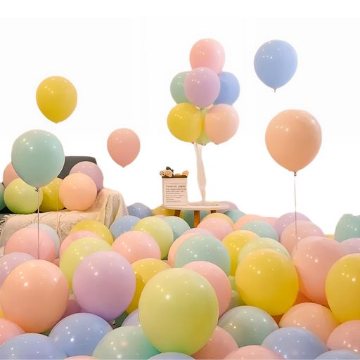 バルーン100個セット飾りセットラテックスバルーンマカロン色混装ガス漏れ防止誕生日結婚式開店祝い飾りパーティー運動会