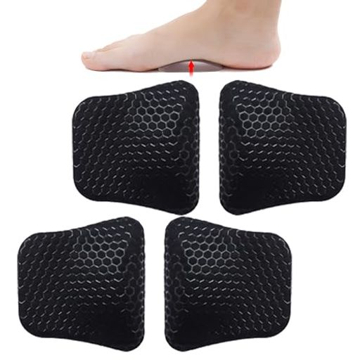 土踏まずサポーター4枚入り足裏足用アーチサポーター足裏保護パッド衝撃吸収ランニング登山立ち仕事スポーツ男女兼用疲労緩和やわらかシンプル