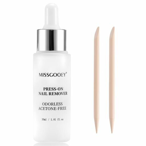 Missgooeyネイルリムーバーオフネイルチップ&付け爪接着剤リムーバーアセトンフリーネイルグルーリムーバーネイルオフ30mL