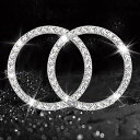 DFsuccesエンジンスタートボタンリング車用アクセサリー装着簡単汎用両面テープ付き2個セット(ホワイト)