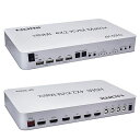 4ポートUSBHDKVMMatrix4X2デュアルモニター4K@60HzHDRスイッチスプリッター4in2outHD2.0スイッチャーUSB2.0キーボード用マ...