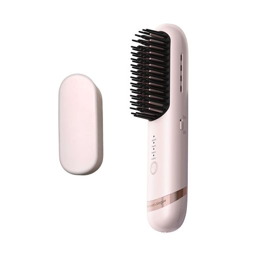 VAV Type-C充電式 ヘアブラシアイロン コンパクト&軽量&携帯便利 コードレスヒート...