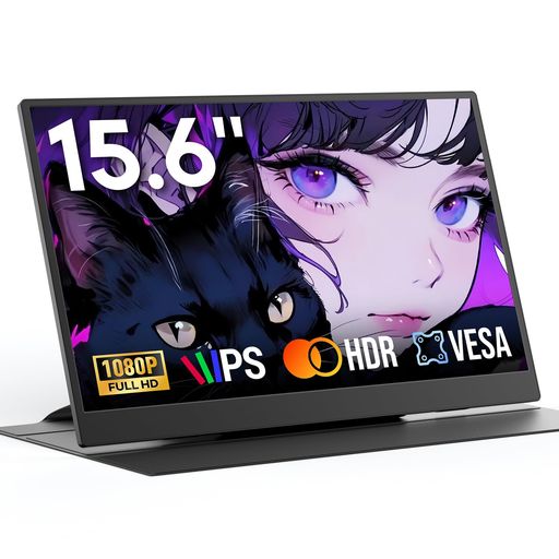 Omiodo 15.6” モバイルモニター スピーカー内蔵 自立型 1920*1080 超薄設計 ポータブルモニター