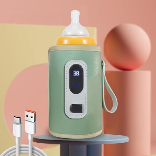 DEEYOTA哺乳瓶ウォーマーボトルウォーマーUSB式リアルタイムの温度表示哺乳瓶保温器5段階温度調節持ち..