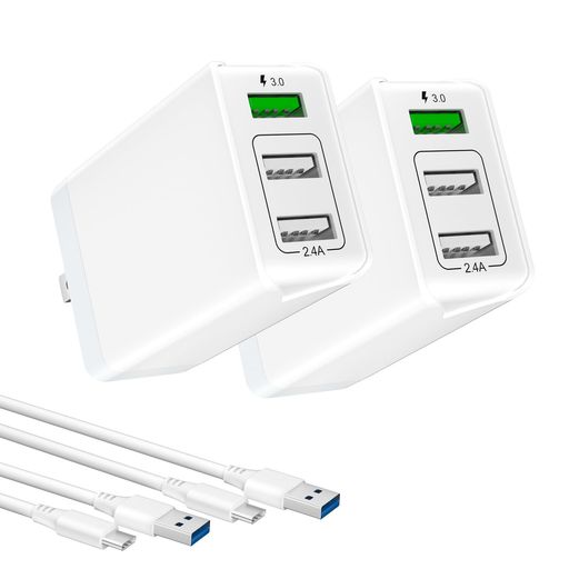 【QC急速充電機能実現・魅力的な3つポート設計】このusb 充電器は、卓越した急速充電機能を備えています。まず、最初のポートは QC 急速充電専用ポートで、最大出力が 18W に達します。これにより、スマートフォンやタブレットなどのデバイスを驚くほど速く充電でき、忙しい現代人の生活において大きな助けとなります。そして、残りの二つのポートは 5V/2.4A 出力を共有しており、デバイスの定格電力に応じてスマートに出力を配分します。つまり、接続したデバイスに合わせて最適な充電電力を供給するため、効率的かつ安全に充電を行うことができます。総出力は 30W となっており、複数のデバイスを同時に充電しても十分なパワーを確保できます。これにより、複数のデバイスを使う際にもスムーズに充電が可能で、充電待ちのストレスから解放されます 【コンパクト・高出力・低発熱・ 小型化を実現】今回のqc3.0 充電器はコンパクトなデザインにより、持ち運びにとても便利。ポケットやバッグにもスッキリ収まり、いつでもどこでも充電できます。小型ながらも高性能で、モバイルライフをサポートします。