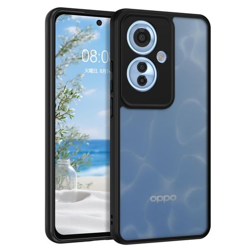 DOMAVER OPPO Reno11 A/OPPO Reno11 F 5G 対応 ケース 半透明 ワイヤレス対応 傷に強い背面 滑り止め カバー 黄ばみなし ストラップホール付き 画面レンズ保護 指紋防止 耐衝撃 Reno11 F 5G Reno11
