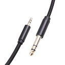オーディオ変換ケーブル 3.5MM TO 6.35MM標準プラグ オス-オス ステレオケーブル 対応 スマートフォン PC CDプレーヤー スピーカー アンプ (1M)(2)