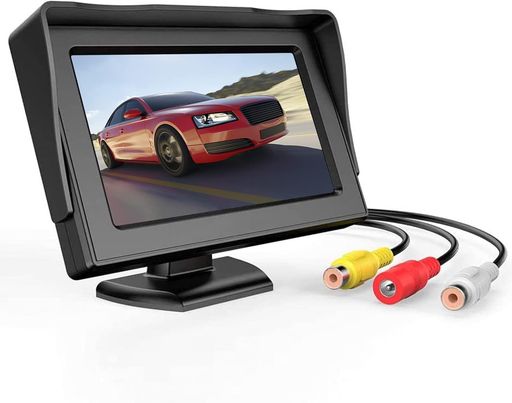 【ミニモニター 車】画面サイズ:4.3インチ、アスペクト比:16:9、解像度:480 x 272 RBG、使用電源:DC12V、作動温度:-15°C~50°C、 リセット(Reset):「+」ボタンを2秒ぐらい長押すと、機器システムの動作状態を初期状態に戻ります。【注意事項】モニターが表示されない場合、配線がきちんとつながっているかどうか、緩んでいないかどうかをチェックしてください。 【モニターの各部の名前と働き】設定を調整する場合、モニターに電源を入れてください。(カーシガーチャージャーをシガーソケットに差込、そしてシガーチャージャーのケーブルをモニターのケーブルと接続します。車のエンジンをかけると、モニターを起動させることができます。)「メニュー」ボタンを押すと、モニターの設定に切り替える。「+」ボタンを押すと、画質の明るさ/濃淡/色の濃さの設定値をアップ/ダウンできます。 【2系統の映像入力】12v モニターにはV 1/V 2の2つのビデオ入力があり、V 2には優先度があるので、通常、バックカメラはV 2に接続され、もう1つのサイド/フロントカメラをV 1に接続することができます。