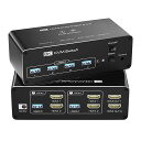 【8Kデュアルモニター】HDMIKVM切替器SW6214K144HZHDMI2.12PC切替2モニター同時出力スイッチPCPS5PS4対応USB3.0KVMスイッチャーUSB2入力4出力マウスキーボード(2)