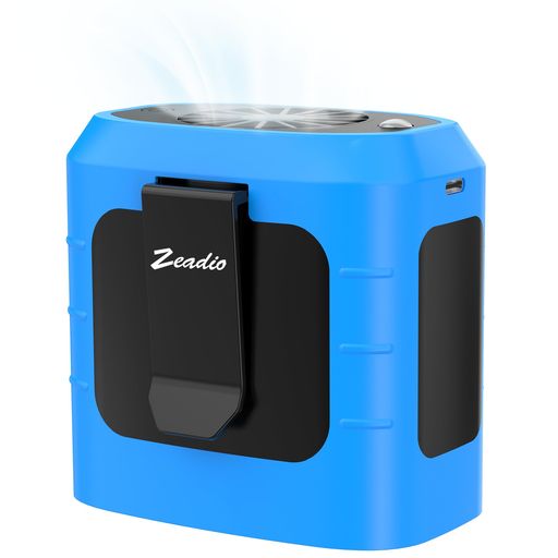 Zeadioポータブルウエストクリップファン、4段階風量調整腰扇、10000mAh大容量バッテリー搭載、ハンズ..