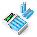 DELEIPOW 単三電池 充電器セット 充電池充電器セット 大容量単3充電池3000MAH ニッケル水素電池 自然放電抑制 環境保護 约1200...