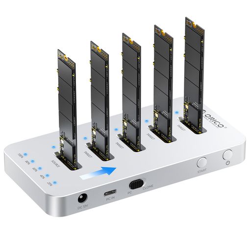 ✅ 5ベイM.2ドックによるオフラインクローン機能:5つの独立したM.2ドックを搭載し、ワンクリックでオフラインクローンが可能。PCに接続せずにSSDの一括クローンを作成できます。大量のデータコピーやバックアップのニーズに効率的に応え、個人およびビジネス用途における大量データ移行のワークフローを大幅に最適化します ✅ USB 3.0 データ転送:標準のUSB 3.0インターフェースを搭載し 最大5Gbpsの安定したデータ転送速度を実現します。スムーズかつ効率的なファイル転送、データ同期 日常的なストレージ操作を保証し オフィスや家庭での日常的なストレージ利用において 信頼性が高く安定した転送パフォーマンスを提供します ✅ フルサイズM.2 SSDの幅広い互換性:2230/2242/2260/2280/22110サイズを含む すべての主流なフルサイズM.2 SATA SSD仕様と完全互換です。工具不要の取り付けにより、SSDの組み立てや交換が簡単に行え 柔軟なストレージ拡張が可能です。