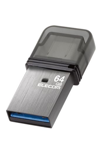 エレコム USBメモリ 64GB USB3.2(GEN1) TYPE-C キャップ式 シルバー MF-CAU32064GSV エレコム USBメモリ 64GB USB3.2(GEN1) TYPE-C キャップ式 シルバー MF-CAU32064GSV