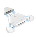 【2025新バージョン】SDカードリーダーIPHONE/TYPEC/USBメモリカードリーダー4IN1USB/SD/TF変換アダプタ磁気吸着カバー高速双方向データ転送設定不要写真動画カードリーダープラグプレイ(2)