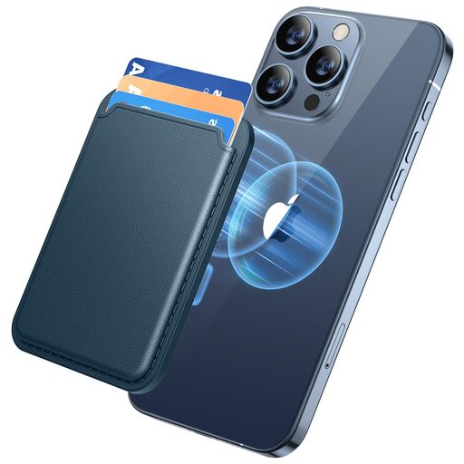 MIRACASEMAGSAFE対応カードケーススマホカードホルダーレザーカードウォレットホルダーIPHONE16/15/14/13/12シリーズに対応カード入れ強力磁力3枚カード収納マグネット内蔵ブルー MIRACASEMAGSAFE対応カードケーススマホカードホルダーレザーカードウォレットホルダーIPHONE16/15/14/13/12シリーズに対応カード入れ強力磁力3枚カード収納マグネット内蔵ブルー