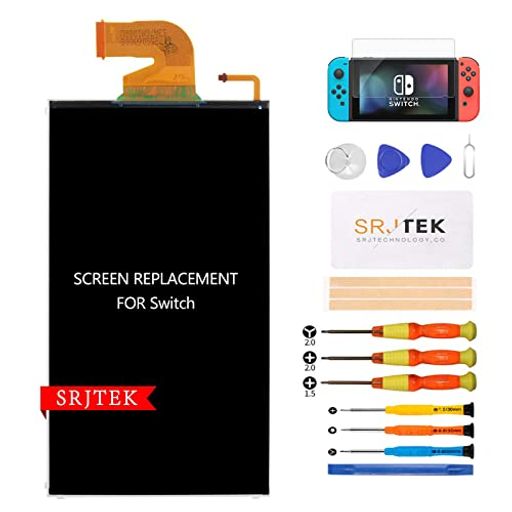 SRJTEKForNintendoSwitchHAC-001第一世代修理交換用LCD液晶パネルディスプレイ、修理パーツ保護フィルム付き(OLED版は対応していない