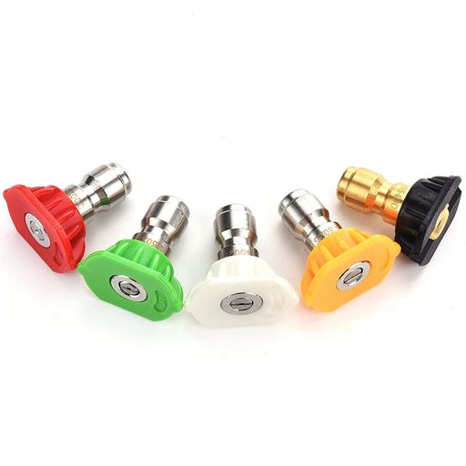 ToolDaily高圧洗浄機スプレーノズルチップ複数角度1/4インチ5個パック