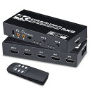 ELEVIEWHDMIマトリックス切替器セレクター3入力2出力4K@60HzHDR対応|音声分離(光デジタル・3.5mmステレオ音声出力)HDMI2.0b/HDCP2.2分配器スイッチャーPS4/PS5/Nintendo